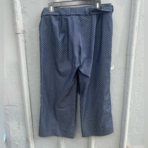 Bergstrom wide leg blue polka dot tie trouser, size 8 - Picture 2 of 10